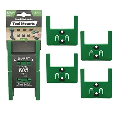 Afbeelding van StealthMounts TM MHH18 GRN 4 Gereedschaphouders voor Hikoki / Metabo HPT Hitachi 18V Groen stuks