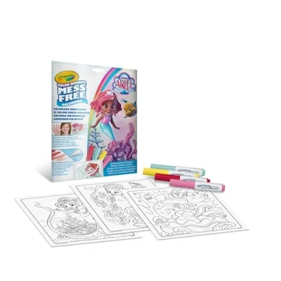 Afbeelding van Crayola Color Wonder, Kleurset met 18 kleurplaten en 4 vlekvrije viltstiften, onderwerp Ariël, creatieve activiteit voor kinderen, leeftijd 3, 4, 5 jaar, artikelcode 75 7018