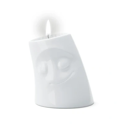 Afbeelding van Tassen waxinelichthouder medium met gezicht Cozy 02.81