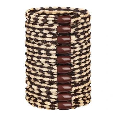 Afbeelding van JessLab Haar Elastieken voor Vrouwen, Geen Beschadiging Gevlochten Haarbanden, Rekbaar en Duurzaam, Zachte Paardenstaart Houders, Stijlvolle Multi Kleur Haarbanden (10 Stuks), Bruin