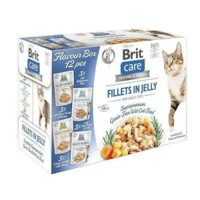 Afbeelding van BRIT Care Fillets in Jelly Flavour Box nat kattenvoer 12 x 85g