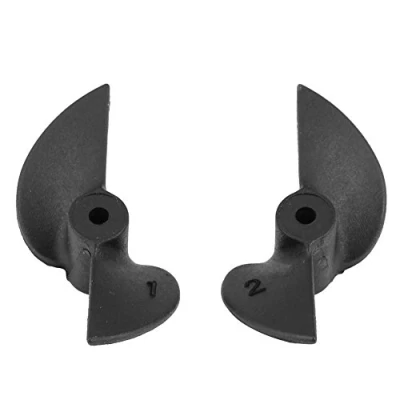 Afbeelding van RC Boot Propeller, CW CCW Nylon 2 Klingen Rotierende 2mm Welle Fernbedienung Schiff Propeller Blades Set