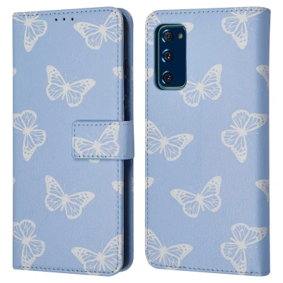 Afbeelding van Samsung Galaxy S20 FE Hoesje Kunstleder iMoshion Bookcase Blauw Telefoonhoesje