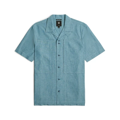 Afbeelding van G STAR Workwear Resort Regular Overhemd, Heren, Maat: Large, Niagara milk