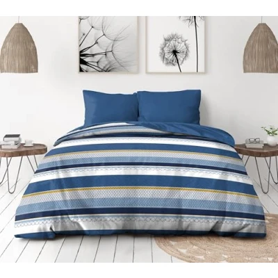 Afbeelding van Noorse hoes HOME LINGE PASSION Stanis Blauw 220 x 240 cm