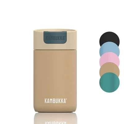 Afbeelding van Thermosbeker/Koffiebeker 300 ml Lekvrij 6 uur warm Kambukka isoleerbeker Olympus Latte