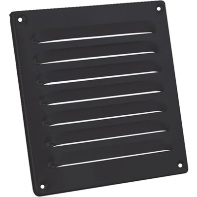Afbeelding van Nedco schoepenrooster omgezette rand alum. 160 x mm grijs