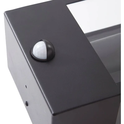 Afbeelding van Lindby Ilana buitenwandlamp met sensor, zwart
