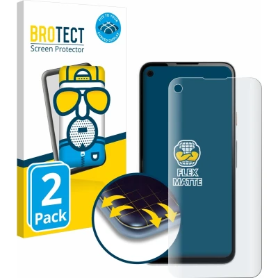Afbeelding van BROTECT Screenprotector voor Google Pixel 4a Folie Beschermfolie matte volledig dekking (2 Stuks)