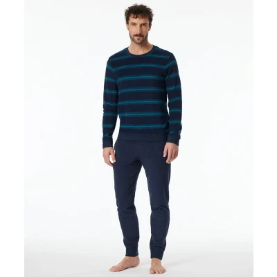 Afbeelding van Schiesser Casual Pyjama, Heren, Maat: 48, Petrol