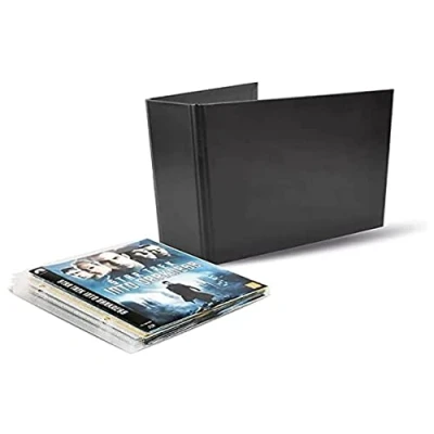 Afbeelding van 3L Fr 10265 Blu Ray map tas transparant geperforeerd met klapdeksel 50 stuks ordners zwart 2