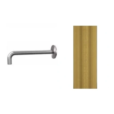 Afbeelding van Waterevolution Flow baduitloop geborsteld messing T167119LE lengte uitloop 19cm
