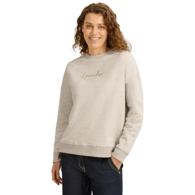 Afbeelding van Cecil MIT Stickerei Sweater, Dames, Maat: Large, Beige