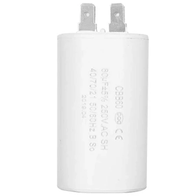 Afbeelding van bedrijfscondensator Rond 60uF AC 250V 50/60HZ CBB60 Cilindrische voor motorpompen