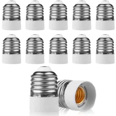 Afbeelding van 12 stuks E27 naar E14 adapter: fitting adapter lampfitting E14, converter lamphouder socket, voor LED lampen, gloeilampen en CFL lampen