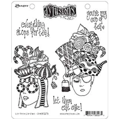Afbeelding van Ranger Dylusions Cling Stamp Set Let them eat Cake DYR80275 Dyan Reaveley (02 22)