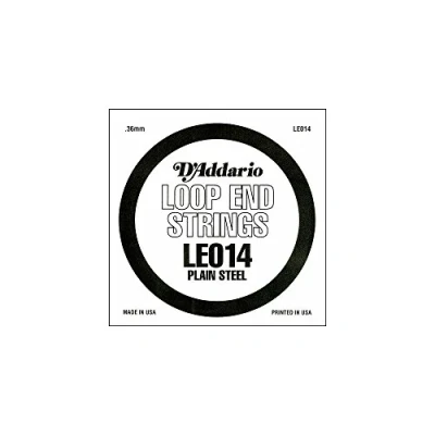 Afbeelding van D&#039;Addario LE014 Plain Steel snaren met Loop end 0,03 cm (,014 inch) enkele snaar