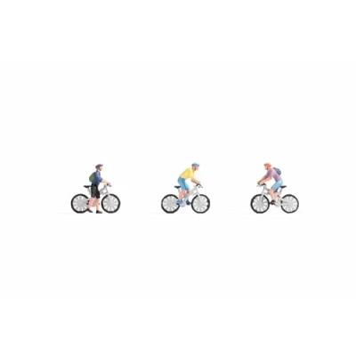 Afbeelding van NOCH H0 figuren Mountainbikers Geverfd, Staand