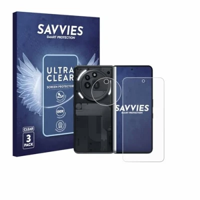 Afbeelding van Savvies Screenprotector voor Nothing Phone (3a) Pro (Voor+Camera) Folie Beschermfolie transparant (6 Stuks)