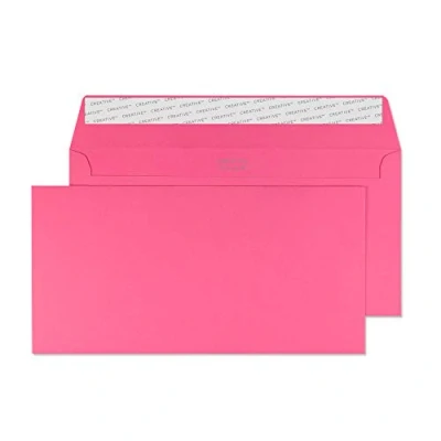 Afbeelding van Blake Creative Colour DL+ 114 x 229 mm 120 gsm Peel &amp; Seal Portemonnee Enveloppen (25202) Flamingo Roze Pack van 25