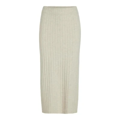 Afbeelding van Vila Vimiraz Rib Knit Skirt Bf 14099675 Wolwit ecru Dames The Stone
