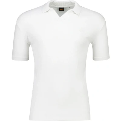Afbeelding van Hugo BOSS polo heren Orange normale fit poloshirt wit effen
