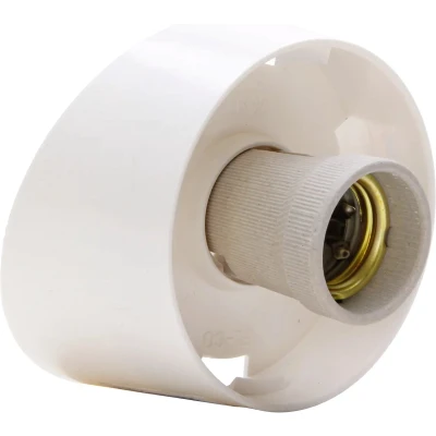 Afbeelding van Kopp schroefrand schuin 60W E27 fitting Wit