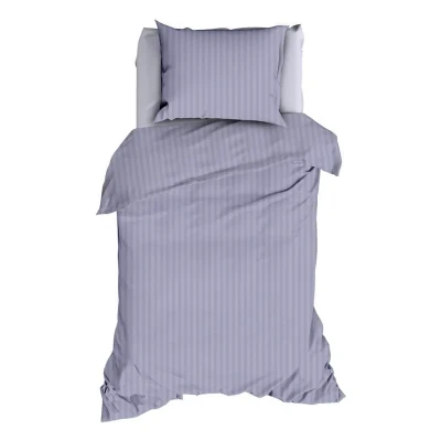 Afbeelding van Dekbedovertrek Satin d&#039;or Streep Lilac Satijn 140 x 200 / 220 cm 1 Persoons