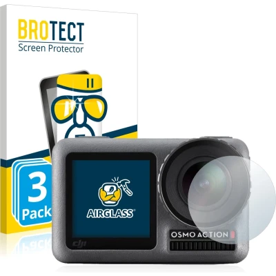 Afbeelding van BROTECT Screenprotector voor DJI Osmo Action (Lens) Folie Beschermfolie Beschermglas transparant (3 Stuks)