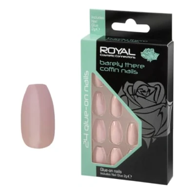 Afbeelding van Royal 24 Coffin Glue on Nails Barely There