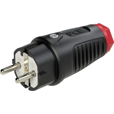 Afbeelding van PCE 0511 sr Stekker met randaarde Rubber, Thermoplast 250 V Zwart, Rood IP54