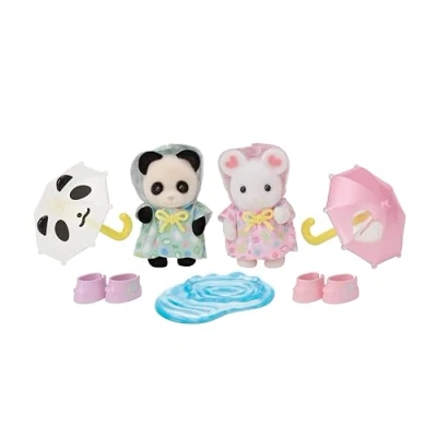 Afbeelding van Sylvanian Families 5748 Duo Peutervriendjes Regendag