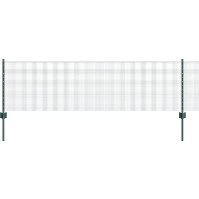 Afbeelding van vidaXL Gelaste Draad Omheining met 22 U Posts Groen 0.6x50 m Staal