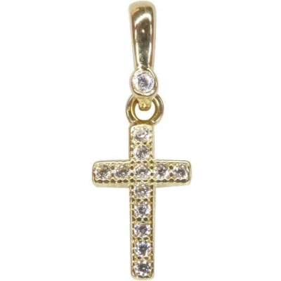 Afbeelding van Gouden miniatuur kruis hanger