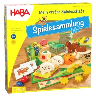 Afbeelding van Haba Spellendoos Spelletjes vanaf 3 jaar 10 spellen in 1 doos