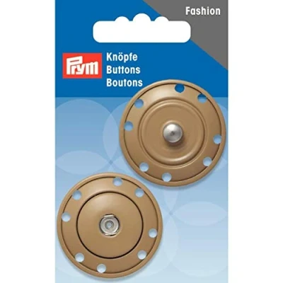 Afbeelding van Prym 341831 Sew On Snap Fastener 35 mm Beige, 1 stuk