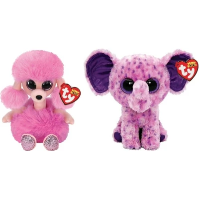 Afbeelding van Ty Knuffel Beanie Boo&quot;;s Camilla Poodle &amp; Eva Elephant