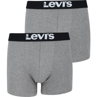Afbeelding van Levi&#039;s Solid Basic Boxer 2 PACK Onderbroeken, Heren, Maat: XL, Middle grey melange