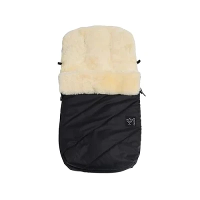 Afbeelding van Kaiser Voetenzak &quot;Paat&quot;, echte lamsvacht geneeskunde (geen lamswol), zwart, 1 stuk, Stück (1er Pack), Voor kinderwagens, sportwagens en buggy&#039;s