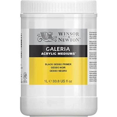 Afbeelding van Winsor &amp; Newton Galeria canvasprimer, WN 3054825, Gesso zwart 1 ltr.
