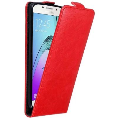 Afbeelding van Cadorabo Hoesje geschikt voor Samsung Galaxy A5 2016 in APPEL ROOD Beschermhoes flip design Case Cover met magnetische sluiting
