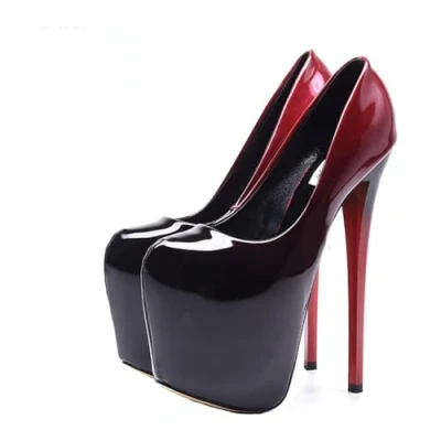 Afbeelding van SPONYBORTY Dames Hoge Hakken Platform Sandalen Pumps 19 cm Stiletto Sexy Stripper Pole Dance Party Prom Sexy/J/45EU