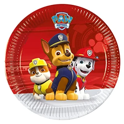 Afbeelding van Procos Feestborden Paw Patrol 20 Cm Papier Rood 8 Stuks