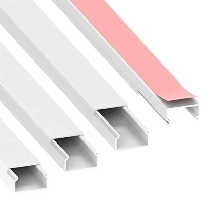 Afbeelding van Habengut kabelgoot (zelfklevend) 22x12 mm van PVC, kleur: wit, lengte 4 m (4 stuks á 1 meter)