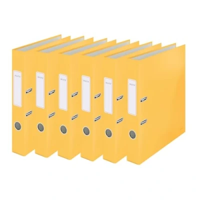 Afbeelding van Leitz Kwaliteitsmap, 6 pack, A4, 350 vellen, 5 cm rugbreedte, warm geel, Cosy serie, 10620019