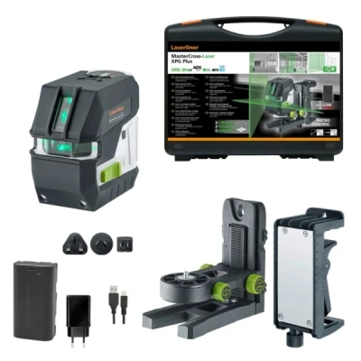 Afbeelding van Laserliner MasterCross Laser XPG Kruislijnlaser Groen inclusief loodfunctie 031.420A