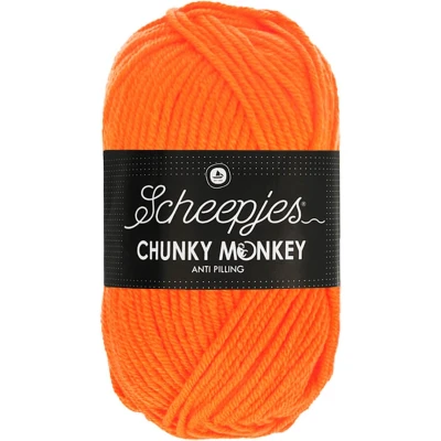 Afbeelding van Scheepjes Chunky Monkey 100g 1256 Neon Orange Oranje