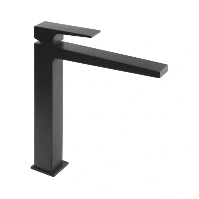 Afbeelding van Wastafelmengkraan Sapho Dimy 1 hendel Recht Hoog 29.2 cm Mat Zwart