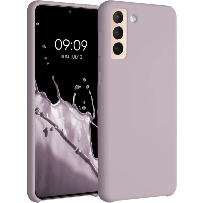 Afbeelding van kwmobile telefoonhoesje compatibel met Samsung Galaxy S21 Plus hoesje Zachte case voor smartphone Back cover in lila wolk