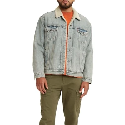 Afbeelding van Levi&#039;s TYPE III Sherpa Trucker Jacket Spijkerjas stonebridge, Heren, Maat: Medium, Stonebridge